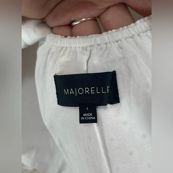 Revolve Majorelle Vivien Floral Blouse Top in White Women’s Large Spring Summer - Picture 4 of 16